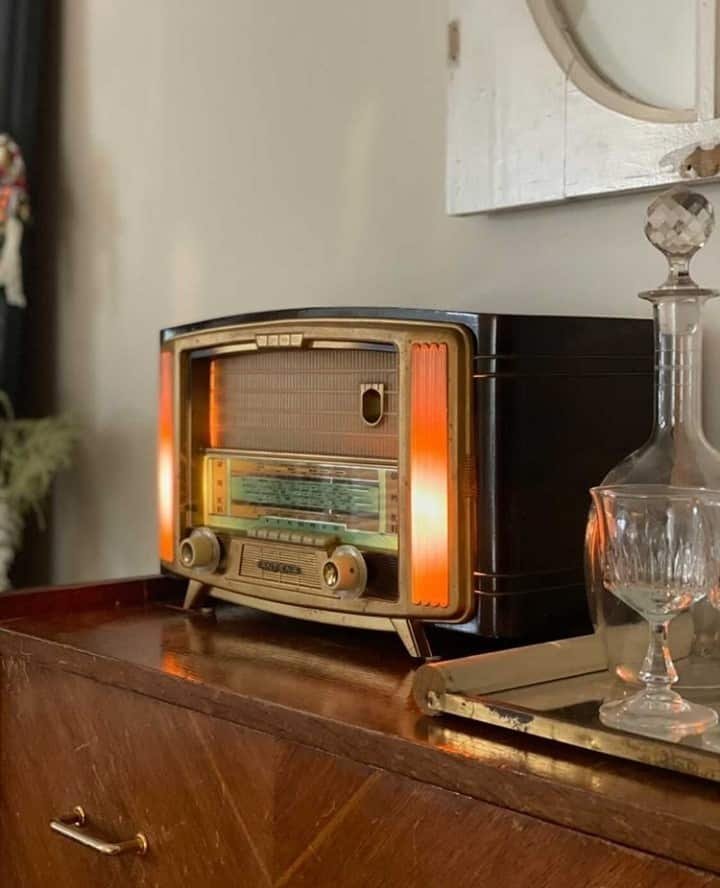 Radio fm bluetooth vintage beau caisson en bois • Vintage Univers