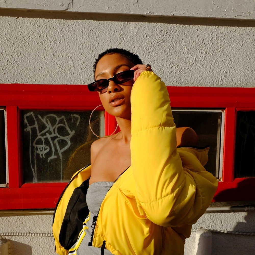 Doudoune jaune streetwear